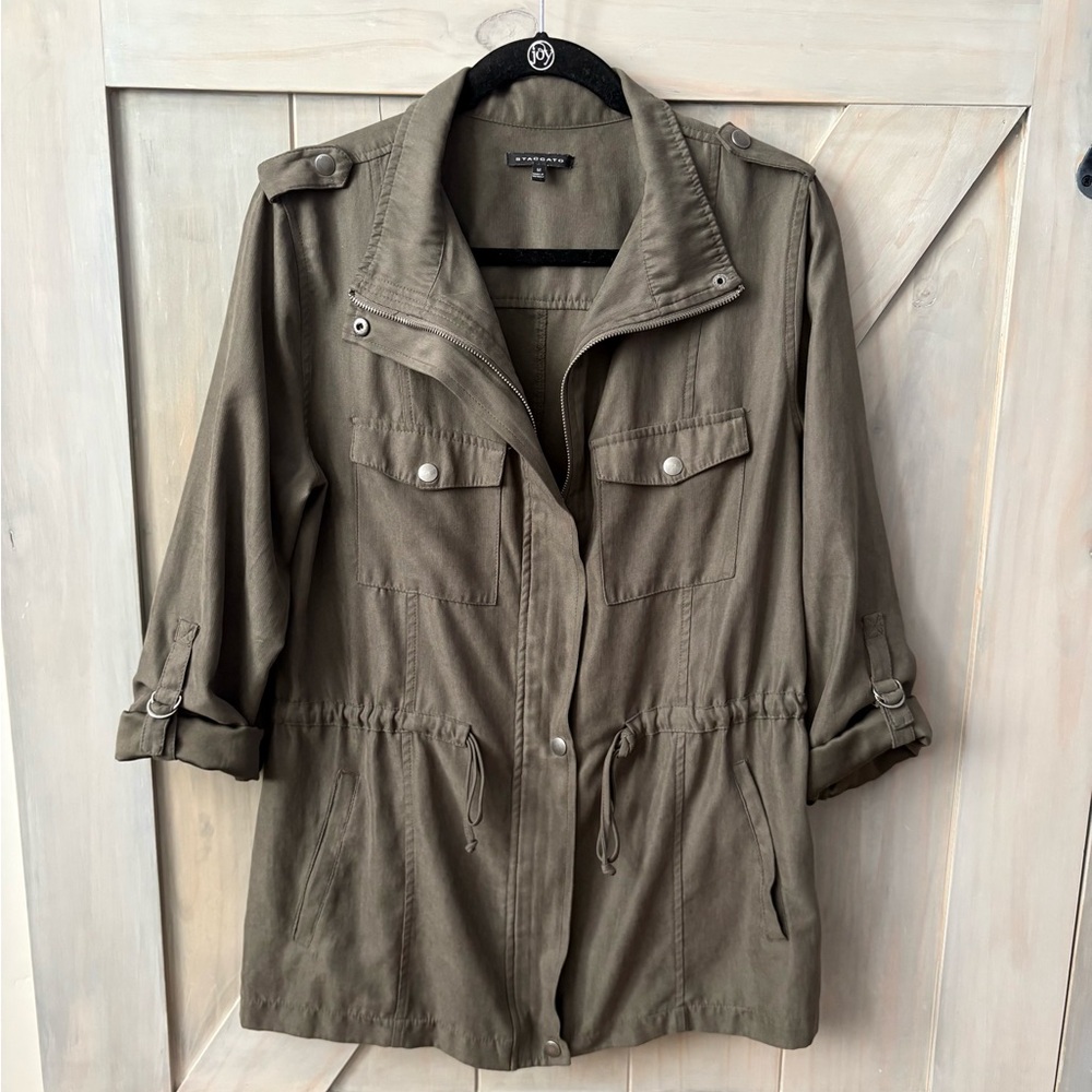 Olive Utility Jacket - Picture 2 of 9